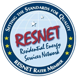 Resnet residential energy services network rater member badge for about page